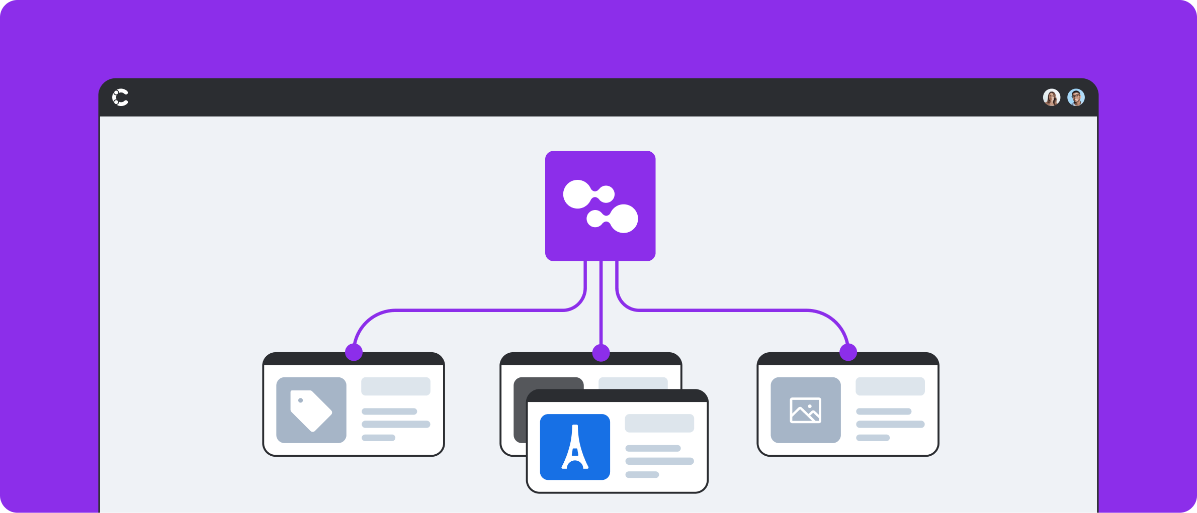 Illustration of how Contentful Personalization works to personalize content for your business.